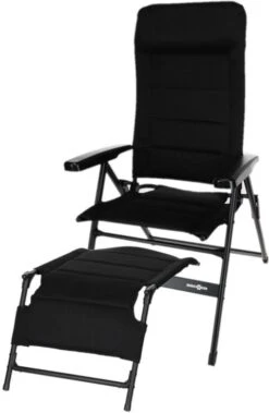 Brunner Aravel 3D Medium Campingstuhl Inkl. Beinauflage, Schwarz - Camping Wagner Edition