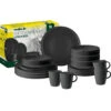Brunner Geschirrset Lunch Box Odette Double Black, 16-teilig -Brunner 19847398 0