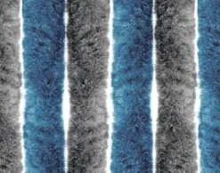 Brunner Acapulco Flauschvorhang, 56x205cm, Grau/blau