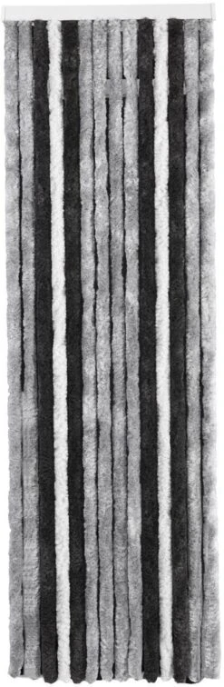 Brunner Acapulco Flauschvorhang, 100x205cm, Grau/schwarz