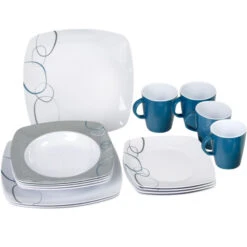 Brunner Melamin-Geschirrset Cascade 16-teilig