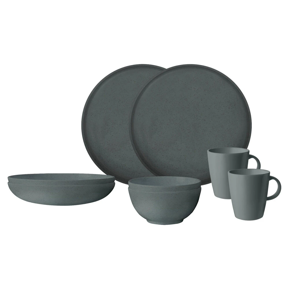 Brunner Geschirrset Magma 8-teilig, Dunkelgrau 4 Brunner Geschirrset Magma 8-teilig, Dunkelgrau – Bild 2