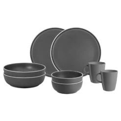 Brunner Geschirrset Dolomit 8-teilig, Grau -Brunner 551192 1