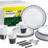 Brunner Pralin All Inclusive Geschirr-Set, 36-teilig, Grau