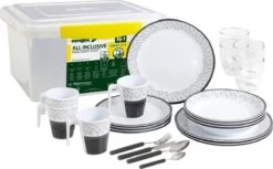 Brunner Pralin All Inclusive Geschirr-Set, 36-teilig, Grau