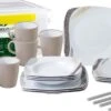 Brunner Khadi All Inclusive Geschirr-Set, 36-teilig, Weiß/braun -Brunner 58837 0