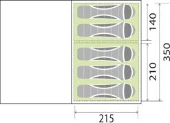 Brunner Paraiso 5/6 Tunnelzelt, 5-Personen, 540x380cm, Grau -Brunner 58855 0 4