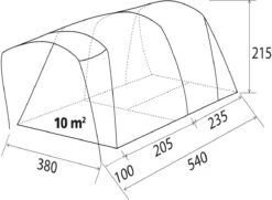 Brunner Paraiso 5/6 Tunnelzelt, 5-Personen, 540x380cm, Grau -Brunner 58855 0 5