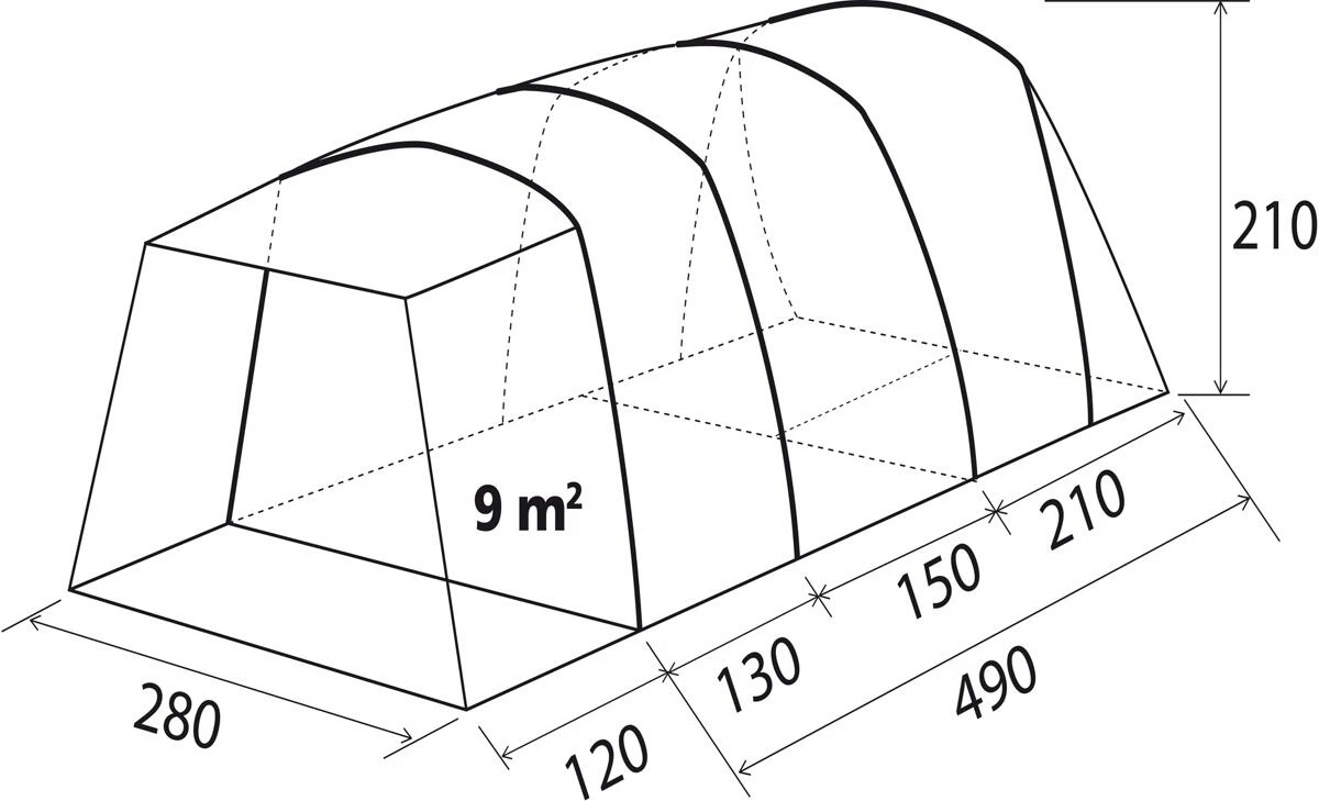 Brunner Pure 4 Zelt, 4-Personen, 610x300cm, Grau 8 Brunner Pure 4 Zelt, 4-Personen, 610x300cm, Grau – Bild 6