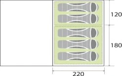 Brunner Arqus Outdoor 5 Tunnelzelt, 5-Personen, 320x490cm, Grün -Brunner 58861 2