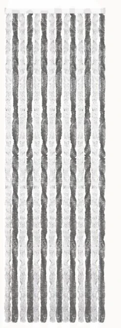 Brunner Acapulco Flauschvorhang, 56x185cm, Grau/weiß
