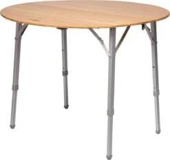 Brunner Camperking Campingtisch, Rund, Bambusholz