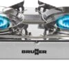 Brunner Devil Double Grill Kartuschen-Gaskocher Inkl. Grillplatte, Silber