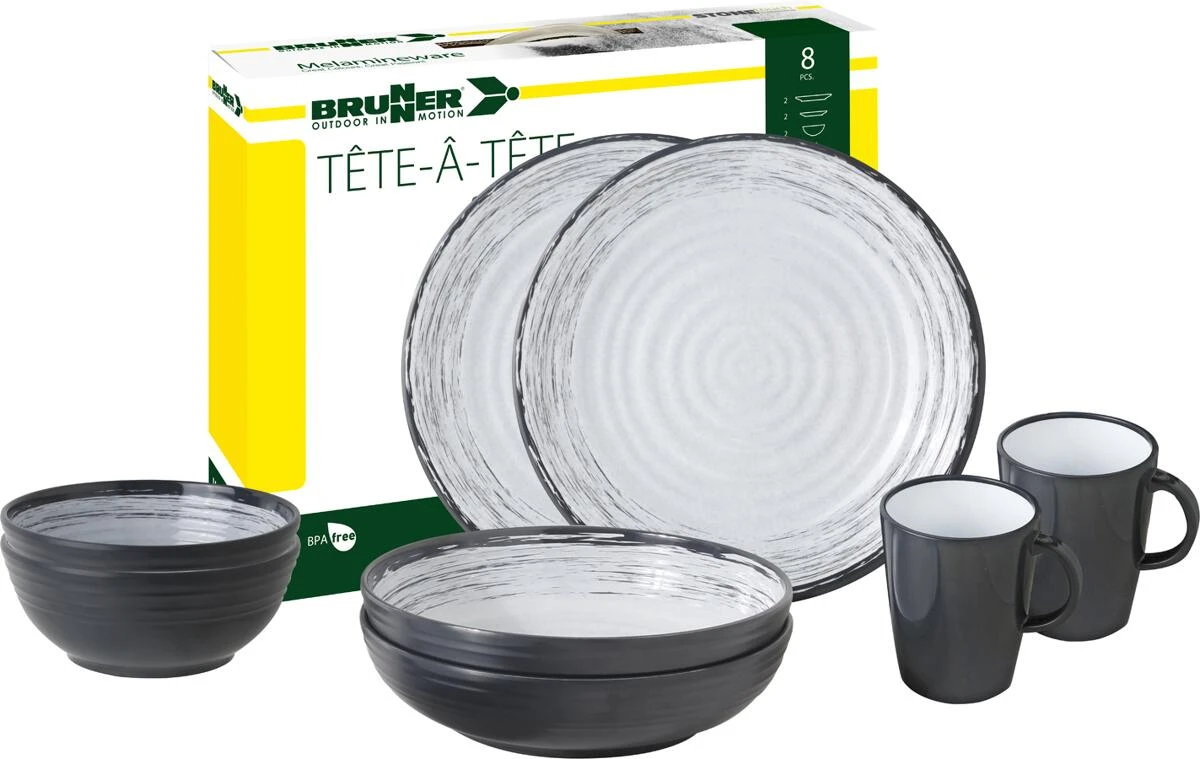 Brunner Tête-à-tête Granada Geschirr-Set, 8-teilig 3 Brunner Tête-à-tête Granada Geschirr-Set, 8-teilig