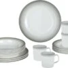 Brunner Astralys Geschirrset, 16 Teilig, Weiß